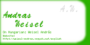 andras weisel business card